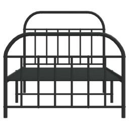 Berkfield Home Metal Bed Frame with Headboard & Footboard Black 100x190 cm - thumbnail 6