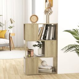 Berkfield Home Book Cabinet Room Divider Sonoma Oak 60x24x94 cm Engineered Wood in Brown - Size: 60 x 24 x 94 cm - thumbnail 1