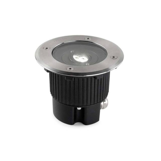 Netlighting Gea Outdoor LED Recessed Ground Uplight 12.5cm 522lm 3000K IP67 in Grey - image 1