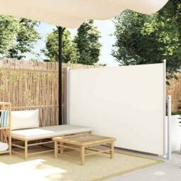 Berkfield Home Patio Retractable Side Awning 140x500 cm Cream in Beige - thumbnail 2