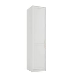 Wyld Haus Kahs White 1 Door Wooden Wardrobe with Brushed Brass Handle - thumbnail 2