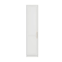 Wyld Haus Kahs White 1 Door Wooden Wardrobe with Brushed Brass Handle - thumbnail 3