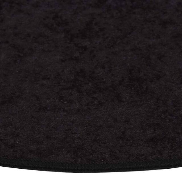 Berkfield Home Rug Washable 120 cm Anthracite Anti Slip in Black - Size: 100 cm diameter - image 1