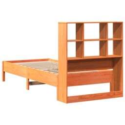 Berkfield Home Bookcase Bed without Mattress Wax Brown 100x200 cm Solid Wood Pine - thumbnail 6