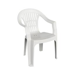 Harbour Housewares 6x Irem Garden Dining Chairs - Outdoor Stackable Patio Garden Furniture in White - Size: 6 Pack - thumbnail 4