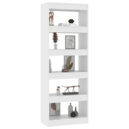 Berkfield Home Book Cabinet/Room Divider White 60x30x166 cm Engineered Wood - Size: 60 x 30 x 166 cm - thumbnail 4
