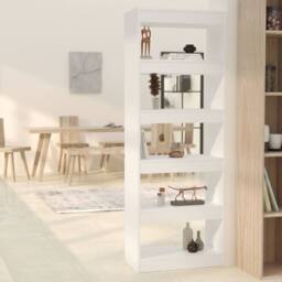 Berkfield Home Book Cabinet/Room Divider White 60x30x166 cm Engineered Wood - Size: 60 x 30 x 166 cm - thumbnail 2