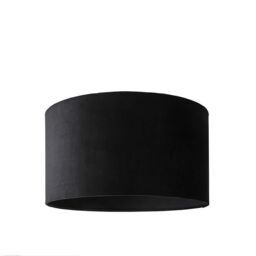ValueLights Reni Black Velvet Easy Fit Drum Ceiling Lamp Shade - Size: Large - thumbnail 8