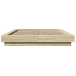 Berkfield Home Bed Frame without Mattress Sonoma Oak 120x200 cm in Brown - Size: Small Double - thumbnail 4