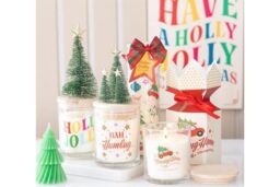 KDMD Nostalgic Christmas Print Christmas Pudding Scented Tube Candle in White - thumbnail 5
