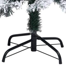 Berkfield Home Artificial Christmas Tree with Flocked Snow Green 210 cm PVC - thumbnail 5