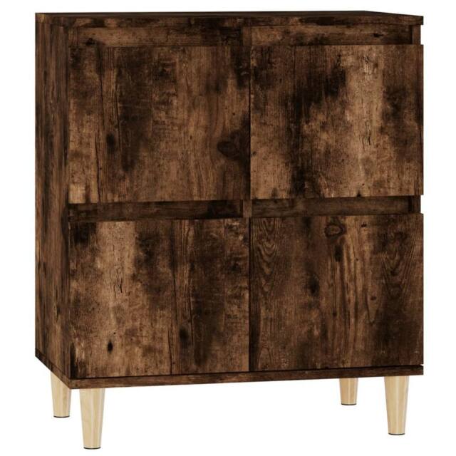 Berkfield Home Sideboard Smoked Oak 60x35x70 cm Engineered Wood in Brown - Size: 60 x 35 x 70 cm - image 1