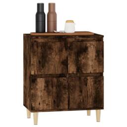 Berkfield Home Sideboard Smoked Oak 60x35x70 cm Engineered Wood in Brown - Size: 60 x 35 x 70 cm - thumbnail 4