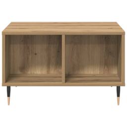 Berkfield Home Modern Coffee Table Artisan Oak 60x50x36.5 cm Engineered Wood in Brown - thumbnail 4