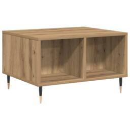 Berkfield Home Modern Coffee Table Artisan Oak 60x50x36.5 cm Engineered Wood in Brown - thumbnail 6
