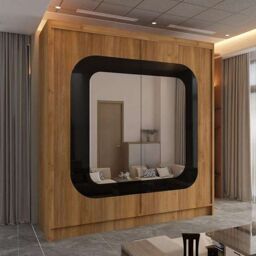 Sliding Wardrobes 4U Modern Double Door Sliding Wardrobe W203cm x H217cm x D62cm in Walnut - thumbnail 1