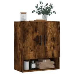 Berkfield Home Wall Cabinet Smoked Oak 60x31x70 cm Engineered Wood in Brown - Size: 60 x 31 x 70 cm - thumbnail 3