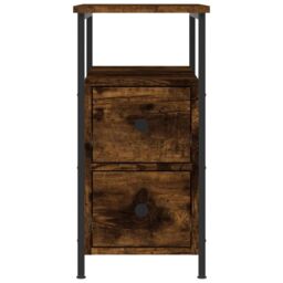 Berkfield Home Bedside Cabinets 2 pcs Smoked Oak 30x60x60 cm Engineered Wood in Brown - Size: 30 x 60 x 60 cm - thumbnail 6