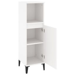 Berkfield Home Bathroom Cabinet White 30x30x100 cm Engineered Wood - Size: 30 x 30 x 100 cm - thumbnail 6