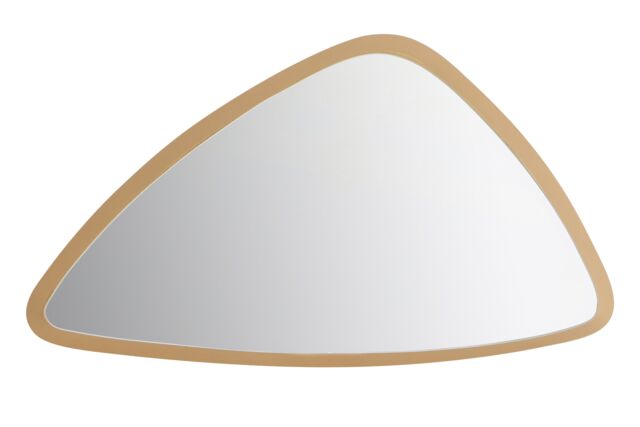 Orsina Contemporary Small Wall Mirror, Geometric Design Small Mirror, Sturdy Lounge Mirror for Hallway, Home in Gold - image 1