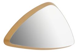 Orsina Contemporary Small Wall Mirror, Geometric Design Small Mirror, Sturdy Lounge Mirror for Hallway, Home in Gold - thumbnail 2