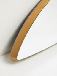 Orsina Contemporary Small Wall Mirror, Geometric Design Small Mirror, Sturdy Lounge Mirror for Hallway, Home in Gold - thumbnail 5