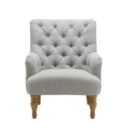 Birlea Fabric Arm Chair Padstow Easy Chair Traditional Accent in Grey - thumbnail 5
