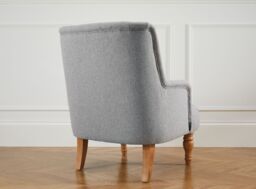 Birlea Fabric Arm Chair Padstow Easy Chair Traditional Accent in Grey - thumbnail 3