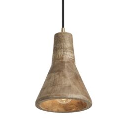 Industville Maribo Wooden Pendant Light - 6 inch in Natural - Size: 6 inches - thumbnail 1