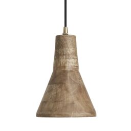 Industville Maribo Wooden Pendant Light - 6 inch in Natural - Size: 6 inches - thumbnail 2