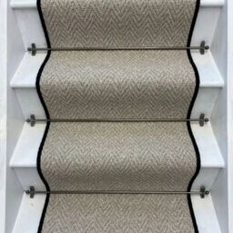 RainbowHome Andes Stair Runner With 100% Pure Wool Edge in Grey - Size: 15 cm x 20 cm