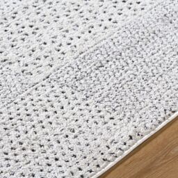 Livabliss Galey Alix Architect III-Modern Ivory Black Graphic High Pile Living Dining Bedroom Rug - Size: 80 cm x 220 cm - thumbnail 7