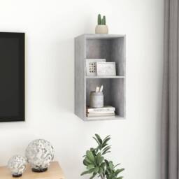 Berkfield Home Practical Wall-mounted TV Cabinet Concrete Grey 37x37x72 cm Engin - Size: 37 x 37 x 72 cm - thumbnail 7