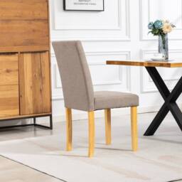 Artemis Home Almont Fabric Dining Chairs - Set of 2 in Brown - Size: 2 Pack - thumbnail 6