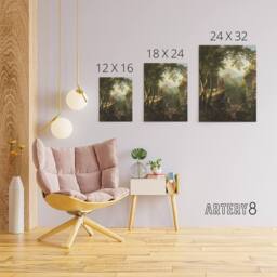 "Artery8 Asher Brown Durand Kindred Spirits Canvas Wall Art Print - Size: W18"" x H24""" - thumbnail 4