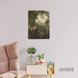 "Artery8 Asher Brown Durand Kindred Spirits Canvas Wall Art Print - Size: W18"" x H24""" - thumbnail 3
