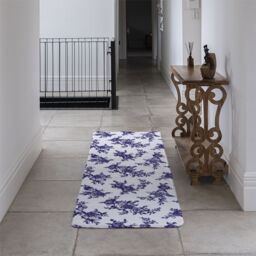 Benjamin Tate Design Roses Print On Polka Dots Runner Rug in Natural - Size: 67 cm x 230 cm - thumbnail 3