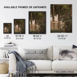 "Artery8 Sailboat & the Garden Gate Christen Kobke Wall Art Poster Print - Size: W24"" x H32""" - thumbnail 3