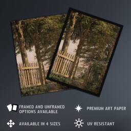 "Artery8 Sailboat & the Garden Gate Christen Kobke Wall Art Poster Print - Size: W24"" x H32""" - thumbnail 2