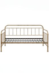 SlumberWorx Ickleford Industrial Living Room Bedroom Metal Day Bed Frame in Bronze - Size: Single - thumbnail 5