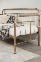 SlumberWorx Ickleford Industrial Living Room Bedroom Metal Day Bed Frame in Bronze - Size: Single - thumbnail 3