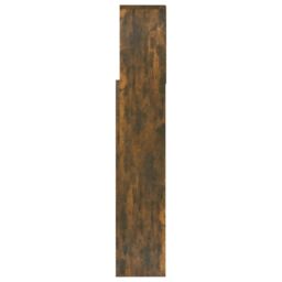 Berkfield Home Headboard Cabinet Smoked Oak 160x19x103.5 cm in Brown - thumbnail 6