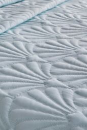 Serene 'Cavali' Pinsonic Microfibre Duvet Cover Set in Duck Egg Blue - Size: Double - thumbnail 3