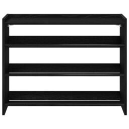 Berkfield Home Shoe Rack Black 80x25x62 cm Engineered Wood - Size: 80 x 25 x 62 cm - thumbnail 4