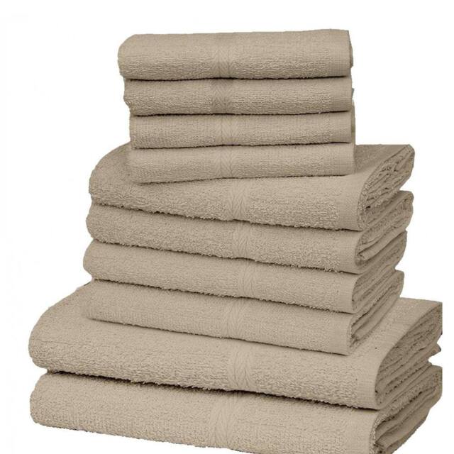 K Collection Egyptian Cotton Towel Set (Pack of 10) in Taupe - image 1