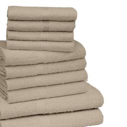 K Collection Egyptian Cotton Towel Set (Pack of 10) in Taupe - thumbnail 2