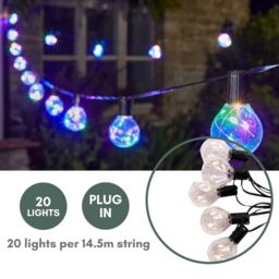 Marco Paul 14.5m Multicoloured Firefly Bulb Mains Powered String Lights - thumbnail 2