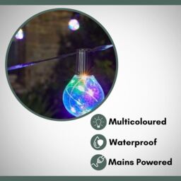 Marco Paul 14.5m Multicoloured Firefly Bulb Mains Powered String Lights - thumbnail 5