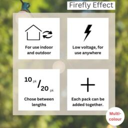 Marco Paul 14.5m Multicoloured Firefly Bulb Mains Powered String Lights - thumbnail 8