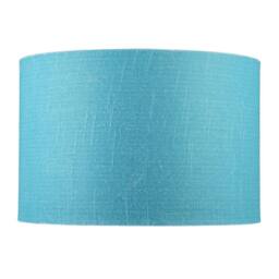 Happy Homewares Designer Coastal Waters Teal Textured Linen Fabric Circular Lamp Shade in Turquoise - Size: 12 inches - thumbnail 4
